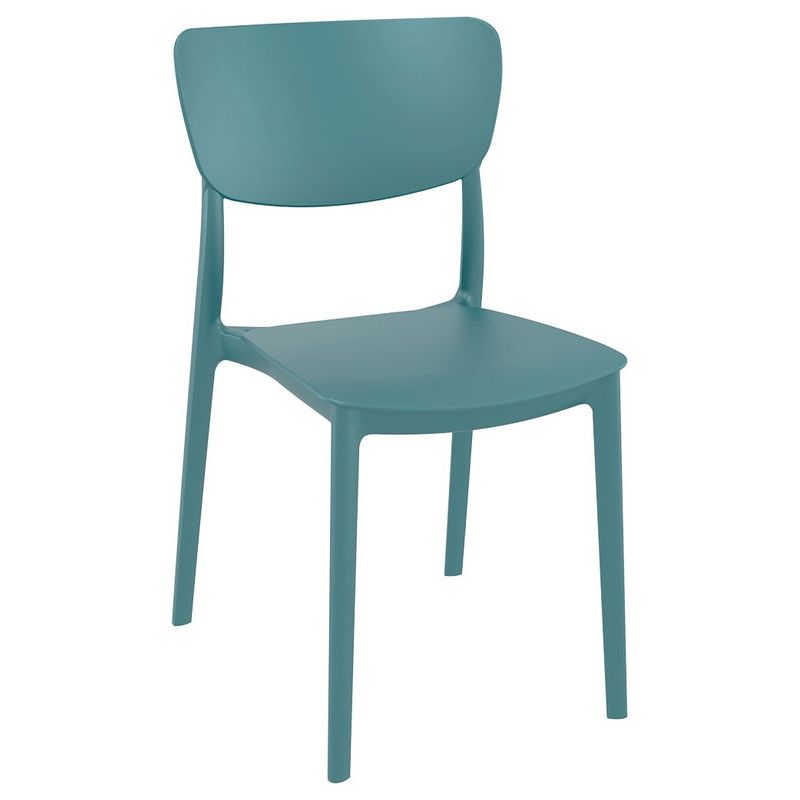 Chaise de terrasse MONNA empilable d'extérieur - Polypropylène et fibre de verre octane