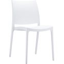 Chaise de terrasse MAYA empilable d'extérieur - Polypropylène blanc