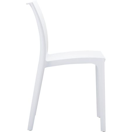Chaise de terrasse MAYA empilable d'extérieur - Polypropylène blanc