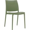 Chaise de terrasse MAYA empilable d'extérieur - Polypropylène olive