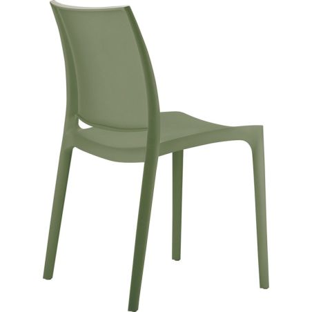 Chaise de terrasse MAYA empilable d'extérieur - Polypropylène olive