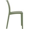 Chaise de terrasse MAYA empilable d'extérieur - Polypropylène olive