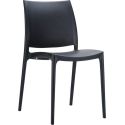 Chaise de terrasse MAYA empilable d'extérieur - Polypropylène noir