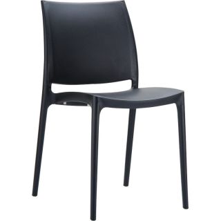 Chaise de terrasse MAYA empilable d'extérieur - Polypropylène noir