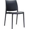 Chaise de terrasse MAYA empilable d'extérieur - Polypropylène noir