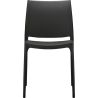 Chaise de terrasse MAYA empilable d'extérieur - Polypropylène noir