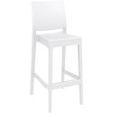 Tabouret de bar MAYA BAR 75 empilable d'extérieur - Polypropylène blanc