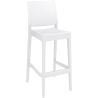 Tabouret de bar MAYA BAR 75 empilable d'extérieur - Polypropylène blanc