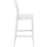 Tabouret de bar MAYA BAR 75 empilable d'extérieur - Polypropylène blanc