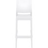 Tabouret de bar MAYA BAR 75 empilable d'extérieur - Polypropylène blanc