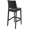 Tabouret de bar MAYA BAR 75 empilable d'extérieur - Polypropylène noir