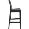 Tabouret de bar MAYA BAR 75 empilable d'extérieur - Polypropylène noir