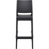 Tabouret de bar MAYA BAR 75 empilable d'extérieur - Polypropylène noir