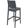 Tabouret de bar MAYA BAR 75 empilable d'extérieur - Polypropylène gris foncé