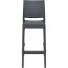 Tabouret de bar MAYA BAR 75 empilable d'extérieur - Polypropylène gris foncé