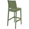 Tabouret de bar MAYA BAR 75 empilable d'extérieur - Polypropylène olive
