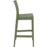 Tabouret de bar MAYA BAR 75 empilable d'extérieur - Polypropylène olive