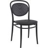 Chaise bistro MARCEL empilable d'extérieur - Polypropylène et fibre de verre noir