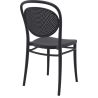 Chaise bistro MARCEL empilable d'extérieur - Polypropylène et fibre de verre noir