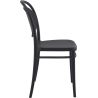 Chaise bistro MARCEL empilable d'extérieur - Polypropylène et fibre de verre noir