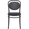 Chaise bistro MARCEL empilable d'extérieur - Polypropylène et fibre de verre noir