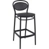 Tabouret de bar MARCEL BAR 75 d'extérieur - Polypropylène et fibre de verre noir