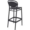 Tabouret de bar MARCEL BAR 75 d'extérieur - Polypropylène et fibre de verre noir