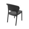 Chaise de terrasse DAYTONA empilable d'extérieur - Polypropylène et fibre de verre gris foncé