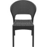 Chaise de terrasse DAYTONA empilable d'extérieur - Polypropylène et fibre de verre gris foncé