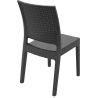 Chaise de terrasse JAMAICA empilable d'extérieur - Polypropylène et fibre de verre gris foncé