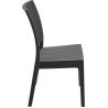 Chaise de terrasse JAMAICA empilable d'extérieur - Polypropylène et fibre de verre gris foncé