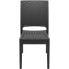 Chaise de terrasse JAMAICA empilable d'extérieur - Polypropylène et fibre de verre gris foncé