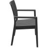 Fauteuil de terrasse JAMAICA F empilable d'extérieur - Polypropylène et fibre de verre gris foncé