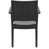 Fauteuil de terrasse JAMAICA F empilable d'extérieur - Polypropylène et fibre de verre gris foncé