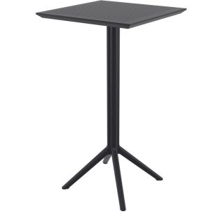 Table de terrasse KYS FOLDING BAR 60 pliable d'extérieur - Polypropylène, métal noir