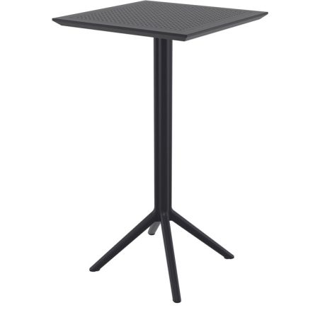 Table de terrasse KYS FOLDING BAR 60 pliable d'extérieur - Polypropylène, métal noir