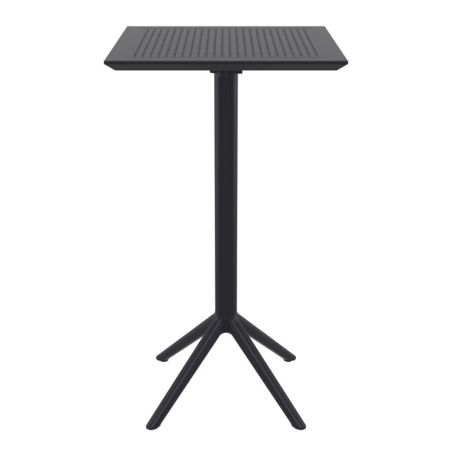 Table de terrasse KYS FOLDING BAR 60 pliable d'extérieur - Polypropylène, métal noir