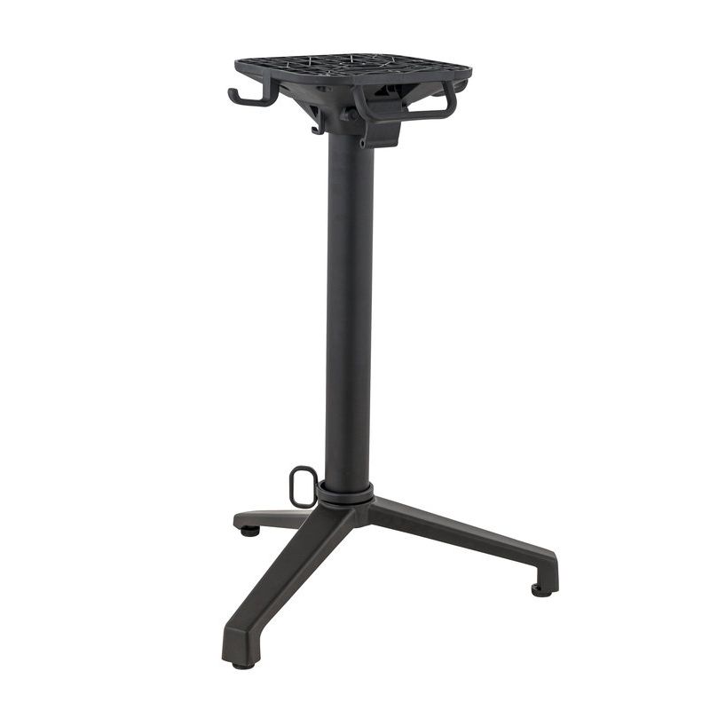 Pied de table de restaurant MODENA 3 pliable d'extérieur - Aluminium, polyamide noir mat