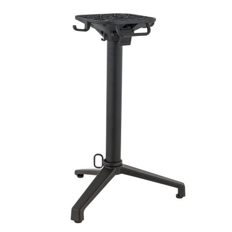 Pied de table de restaurant MODENA 3 pliable d'extérieur - Aluminium, polyamide noir mat