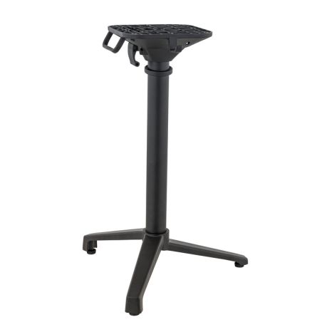 Pied de table de restaurant MODENA 3 pliable d'extérieur - Aluminium, polyamide noir mat