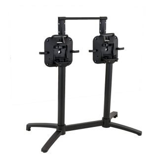Pied de table de restaurant MODENA DOUBLE pliable d'extérieur - Aluminium, polyamide noir mat