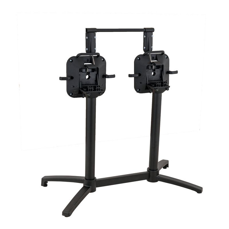 Pied de table de restaurant MODENA DOUBLE pliable d'extérieur - Aluminium, polyamide noir mat