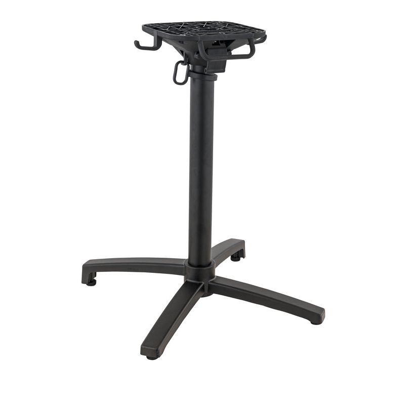 Pied de table de restaurant MODENA 4 pliable d'extérieur - Aluminium, polyamide noir mat