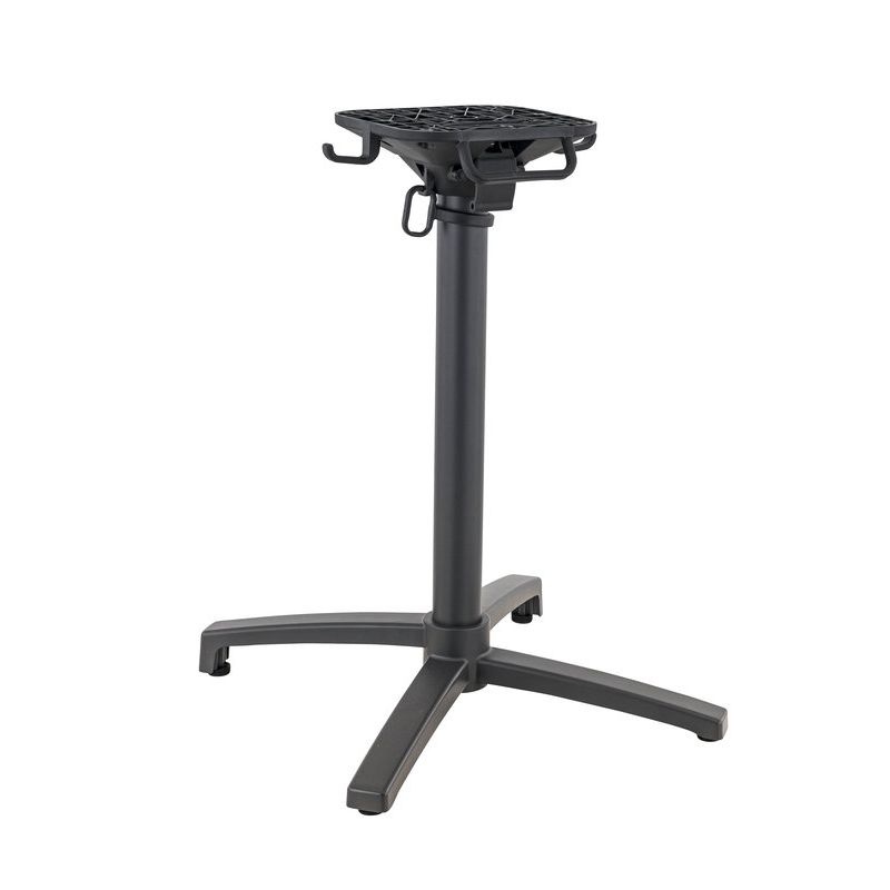 Pied de table de restaurant MODENA 4 pliable d'extérieur - Aluminium, polyamide anthracite