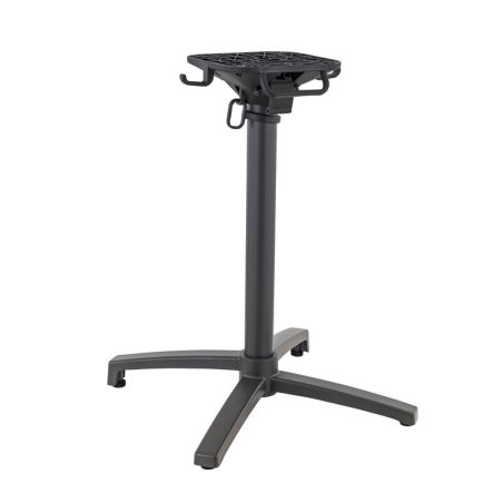 Pied de table de restaurant MODENA 4 pliable d'extérieur - Aluminium, polyamide anthracite
