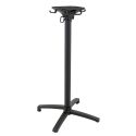 Pied de table de restaurant MODENA 4 BAR pliable d'extérieur - Aluminium, polyamide noir mat