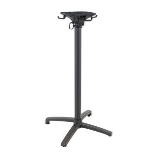 Pied de table de restaurant MODENA 4 BAR pliable d'extérieur - Aluminium, polyamide anthracite