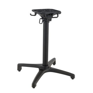 Pied de table de restaurant KYOTO 4 pliable d'extérieur - Aluminium, polyamide noir mat