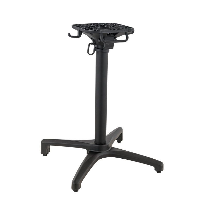Pied de table de restaurant KYOTO 4 pliable d'extérieur - Aluminium, polyamide noir mat