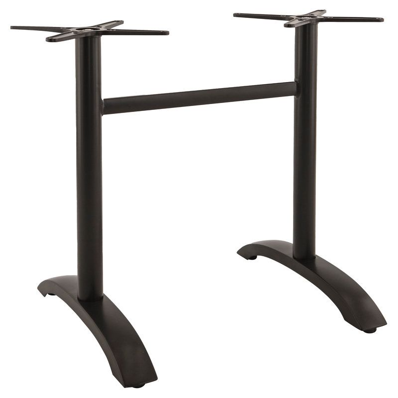 Pied de table de restaurant BERLIN 2 d'extérieur - Aluminium, noir